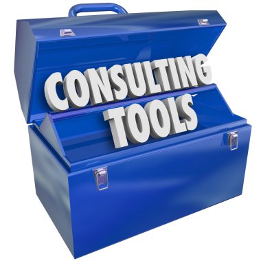 Consulting Tools toolbox of skills clipart