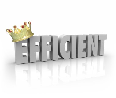 Efficient word with gold crown clipart