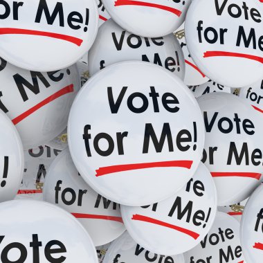 Vote for Me Buttons Pins