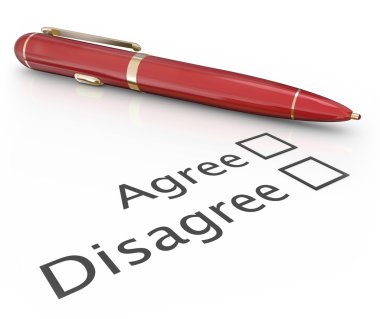 Agree Disagree Pen Voting