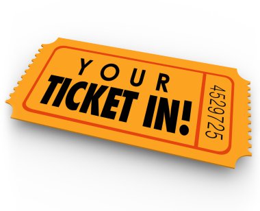 Your Ticket In clipart