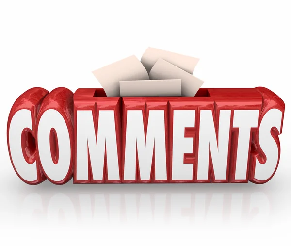 Comments Submit Ideas — Stock fotografie