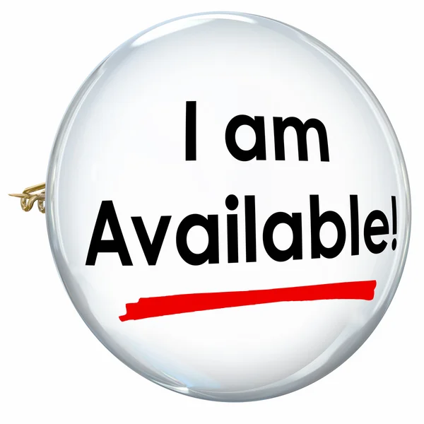 I Am Available button or pin — Stock Photo, Image