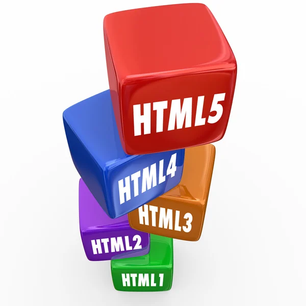 Html5 woord voor online website programmeertaal — Stockfoto