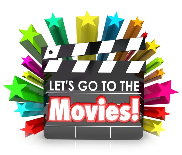 Let's Go to the Movies film clapper board — Stock Photo, Image