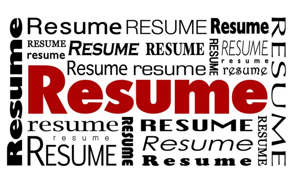 Resume Word Collage — Stock fotografie