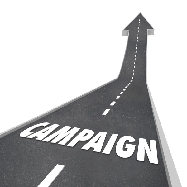 Campaign Word Road — Stock Photo, Image