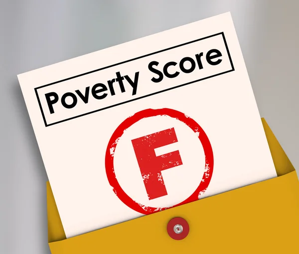 Poverty Score F Grade — 스톡 사진