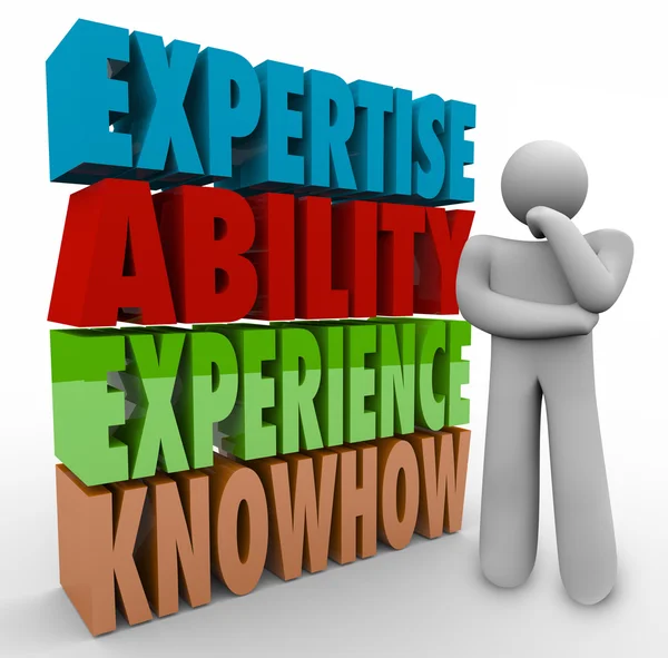 Expertise Fähigkeit Erfahrung Knowhow — Stockfoto