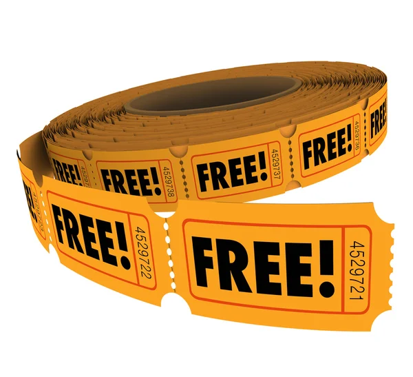 Free Complimentary Ticket Roll Enter — Stok fotoğraf