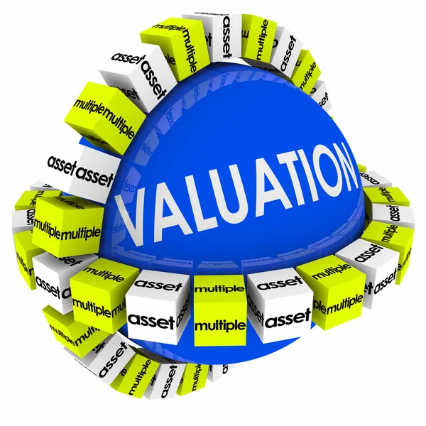 Värdering tillgångar multiplar intäkter — Stockfoto