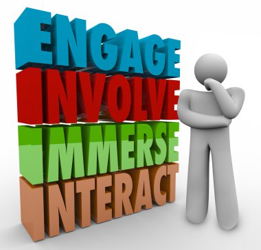 Engage Involve Immerse Interact clipart