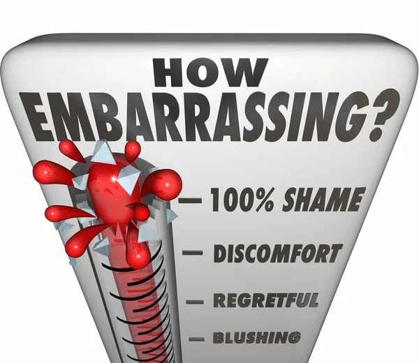 How Embarrassing Thermometer — 图库照片