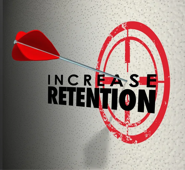 Increase Retention Arrow Target — Φωτογραφία Αρχείου