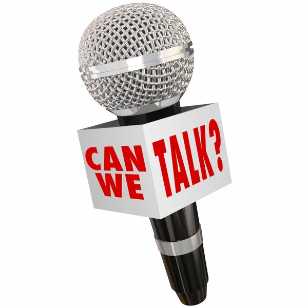 Can We Talk Microphone Box — Stock Photo, Image