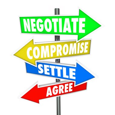 Negotiate Compromise Settle clipart