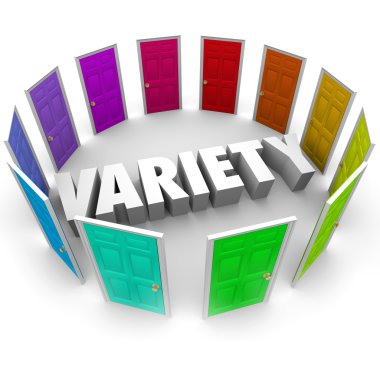 Variety Many Different Doors