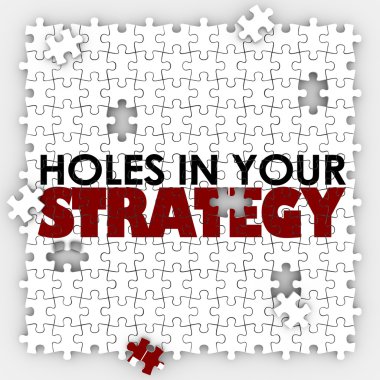 Holes in Your Strategy Puzzle clipart