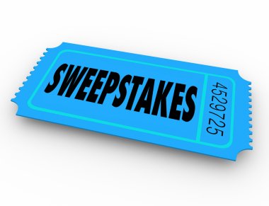 Sweepstakes Lucky Winning Ticket clipart