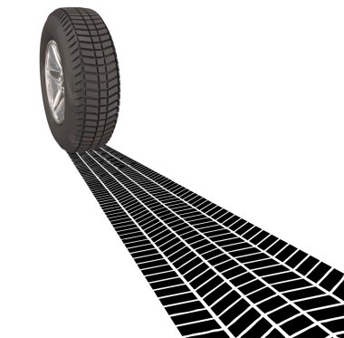 Wheel Tire Skid Mark