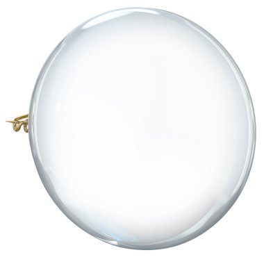 White Pin Round Button