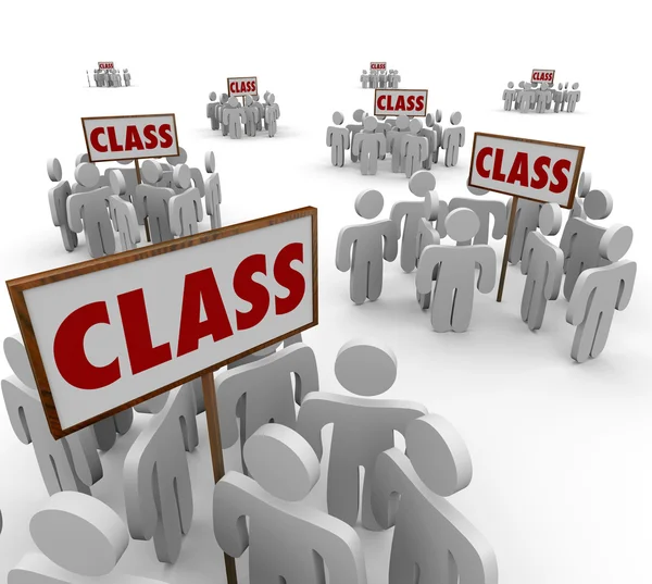 Class Signs Groups People — Zdjęcie stockowe