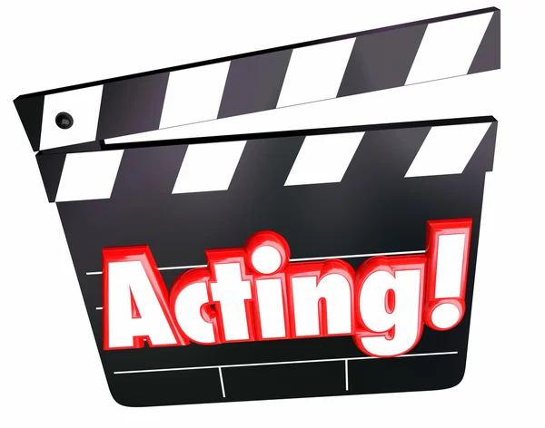 Acting Word Movie Film   Clapper — 스톡 사진