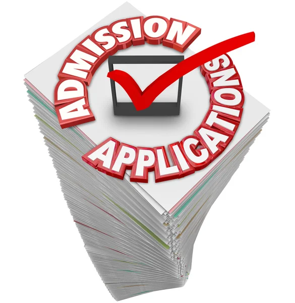 Admission Applications Paperwork — 图库照片
