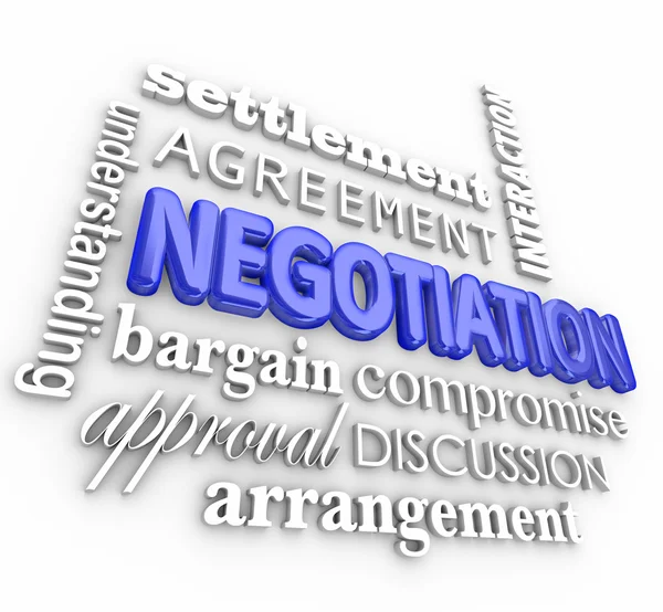 Negotiation Compromise Settlement — 스톡 사진