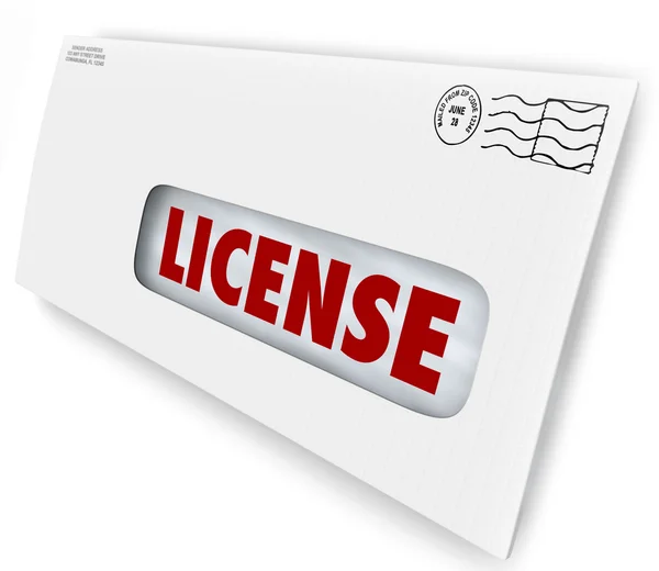 Ліцензія надіслана пошта — стокове фото