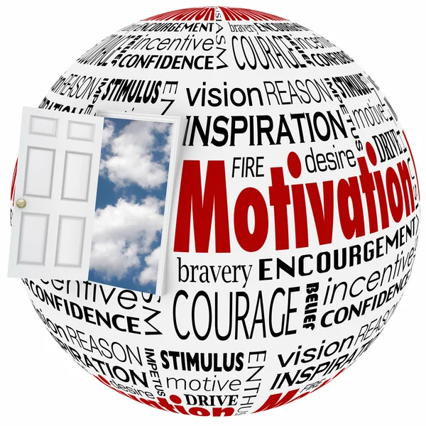 Palabra de motivación Globe — Foto de Stock