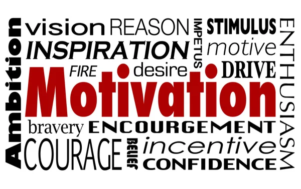 Motivation Word Collage — Zdjęcie stockowe