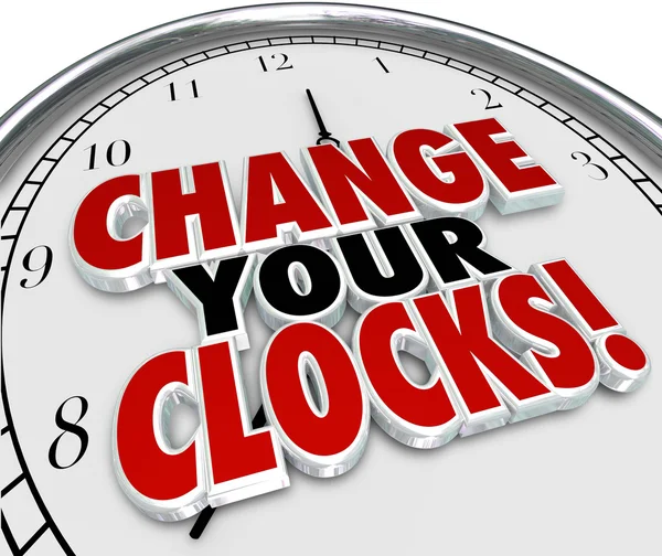 Change Your Clocks Set — Zdjęcie stockowe