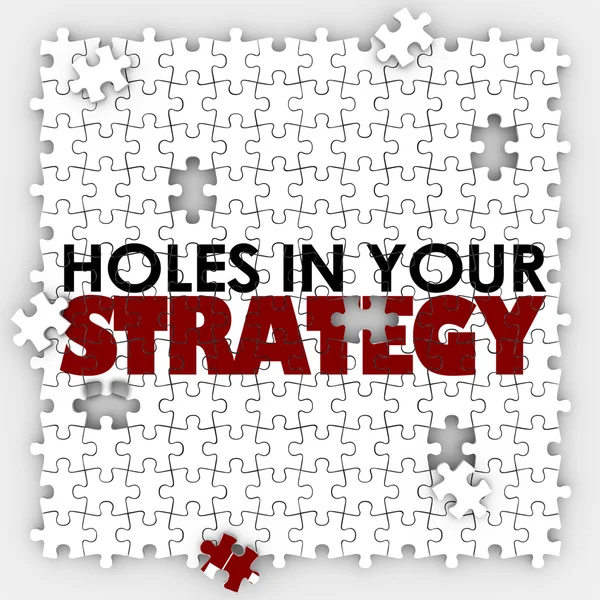 Holes in Your Strategy Puzzle — Stockfoto