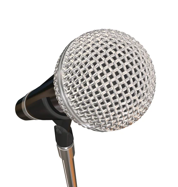 Microphone on Stand Stage — 图库照片