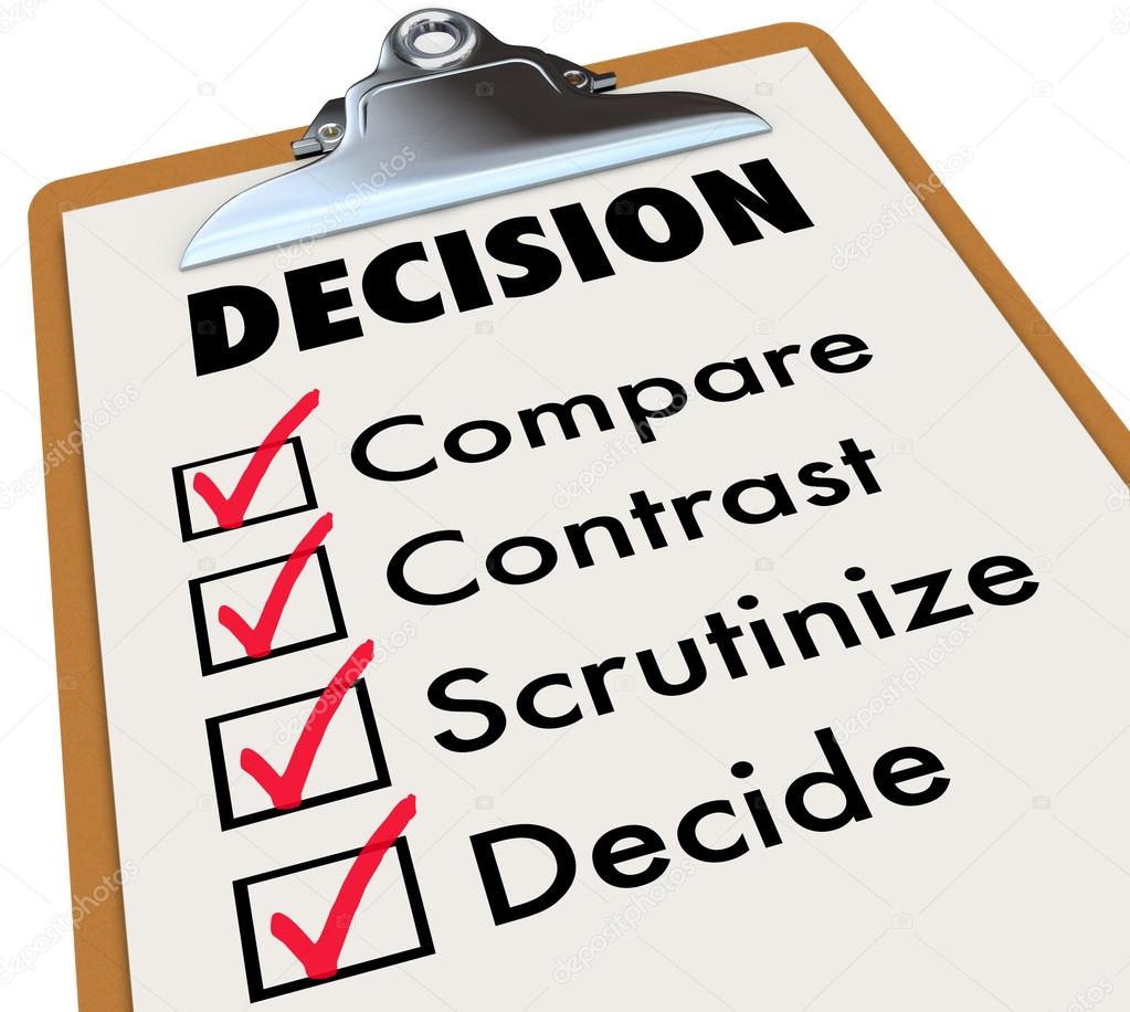 Decision Checklist Clipboard