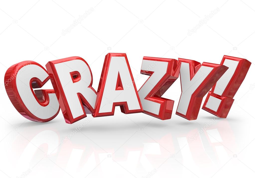 Crazy 3d Red Word