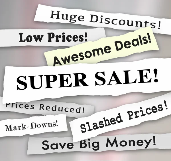 Super Sale Prices — 图库照片