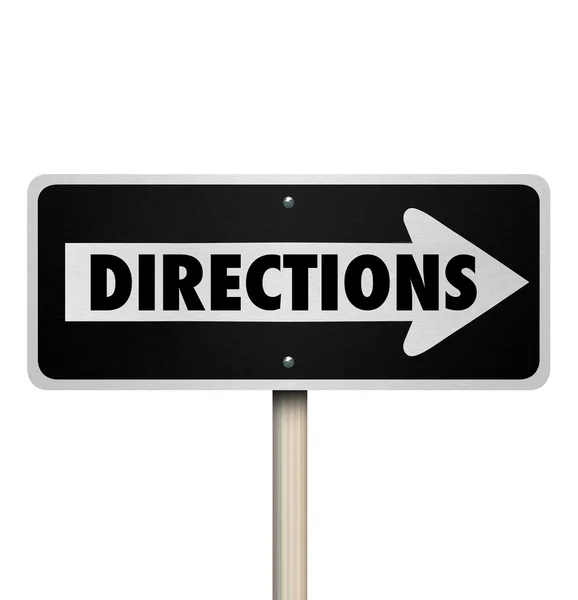 Directions One Way Road   Sign — Stockfoto