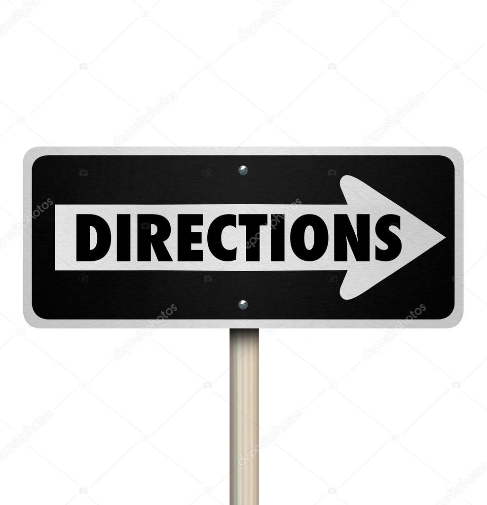 Directions One Way Road   Sign