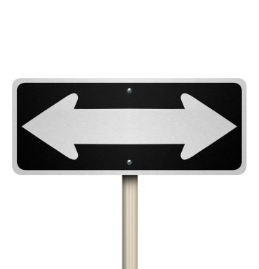 Directions Two Way Road   Sign