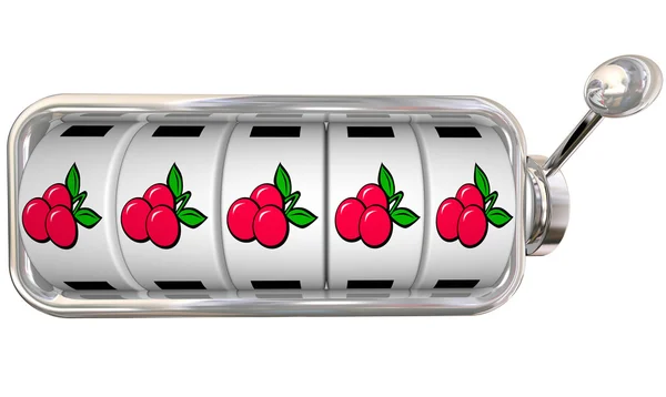 Five Cherries Slot Machine — Stock Fotó