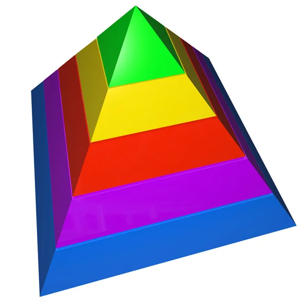 Pyramid Steps Five Levels — 图库照片