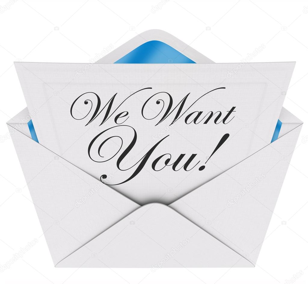 We Want You Invitation Letter
