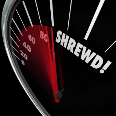 Shrewd Speedometer Business clipart