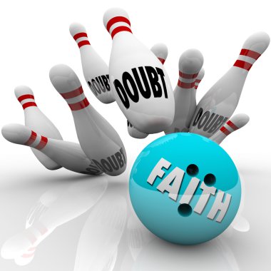 Faith Vs Doubt Bowling Ball clipart