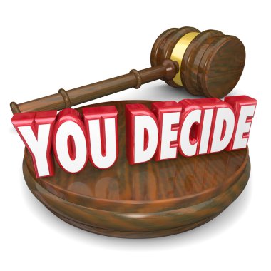 You Decide Wooden Gavel clipart