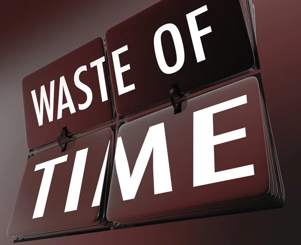 Waste of Time Words — Stockfoto