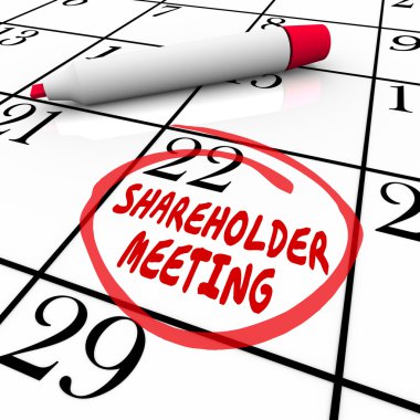 Shareholder Meeting Calendar clipart