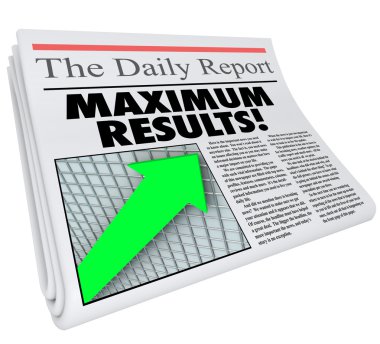 Maximium Results Newspaper clipart